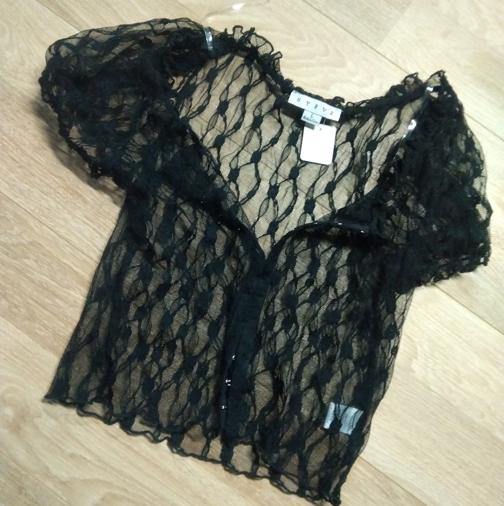 Elegant Black Lace Chemise